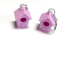 Plastic Fantastic! Baby Birdhouse Earrings 🐦